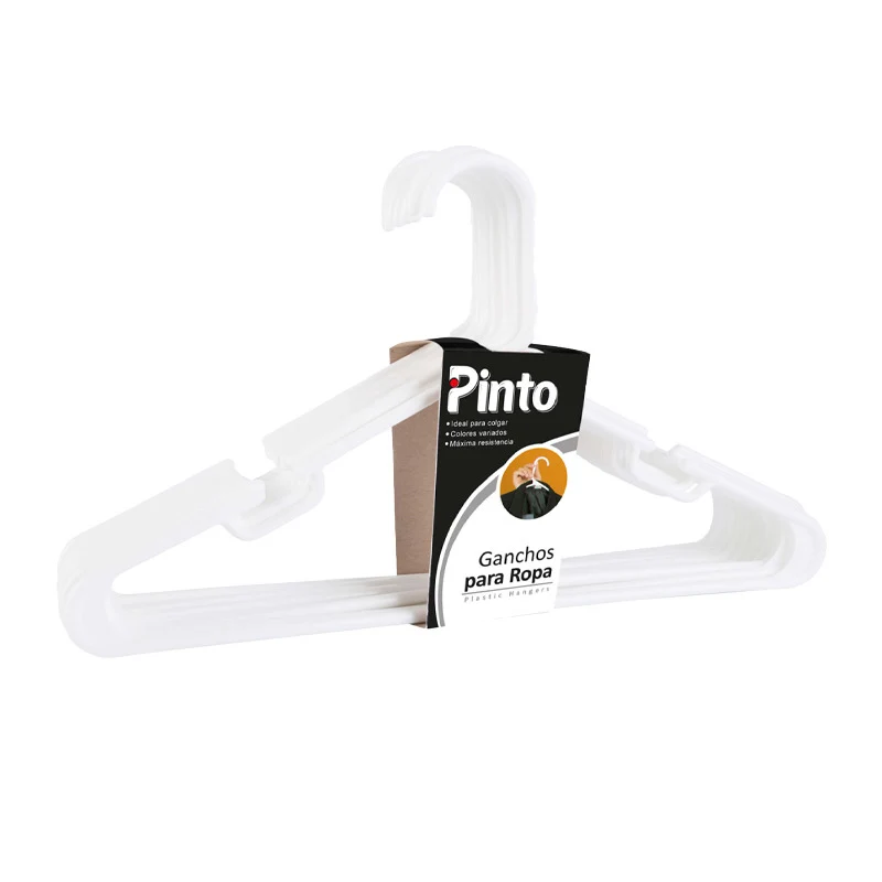 Gancho Para Ropa 10 Unidades Pinto Blanco