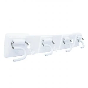Porta Escoba Plastico Pinto x4 Ganchos