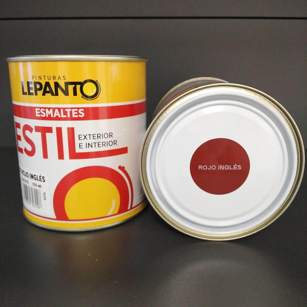 Esmalte al Disolvente Color Rojo Ingles 0.75L Pinturas Lepanto