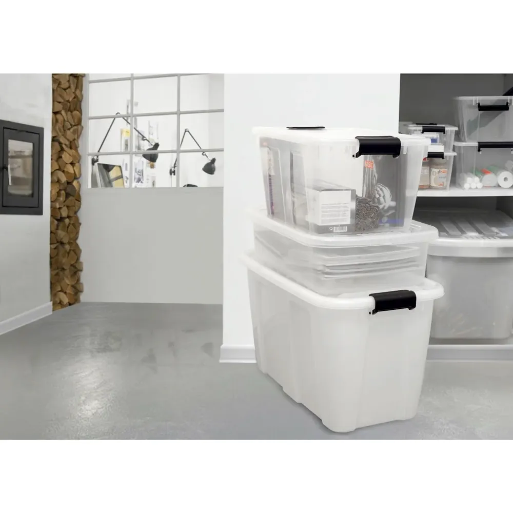 Caja contenedor con tapa Plast Team HOME BOX 30L QUALITY