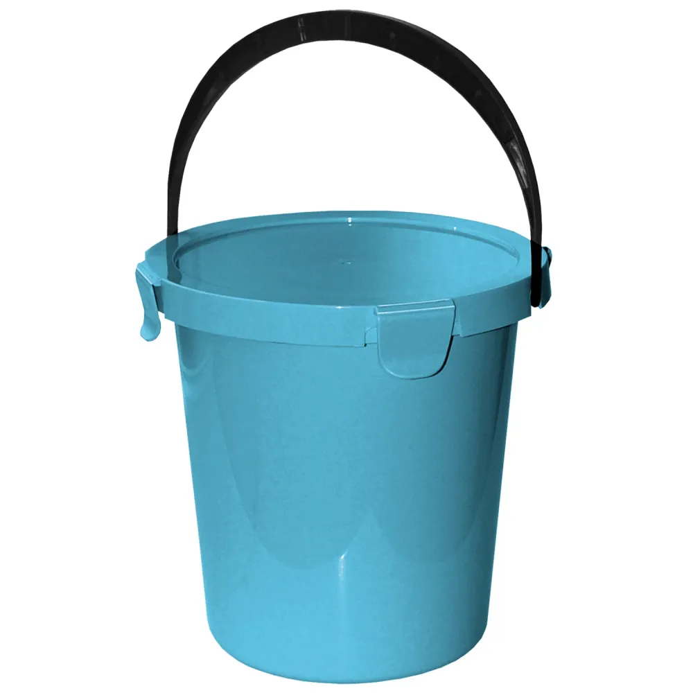 Cubo Plast Team Berry 5L con tapa azul claro