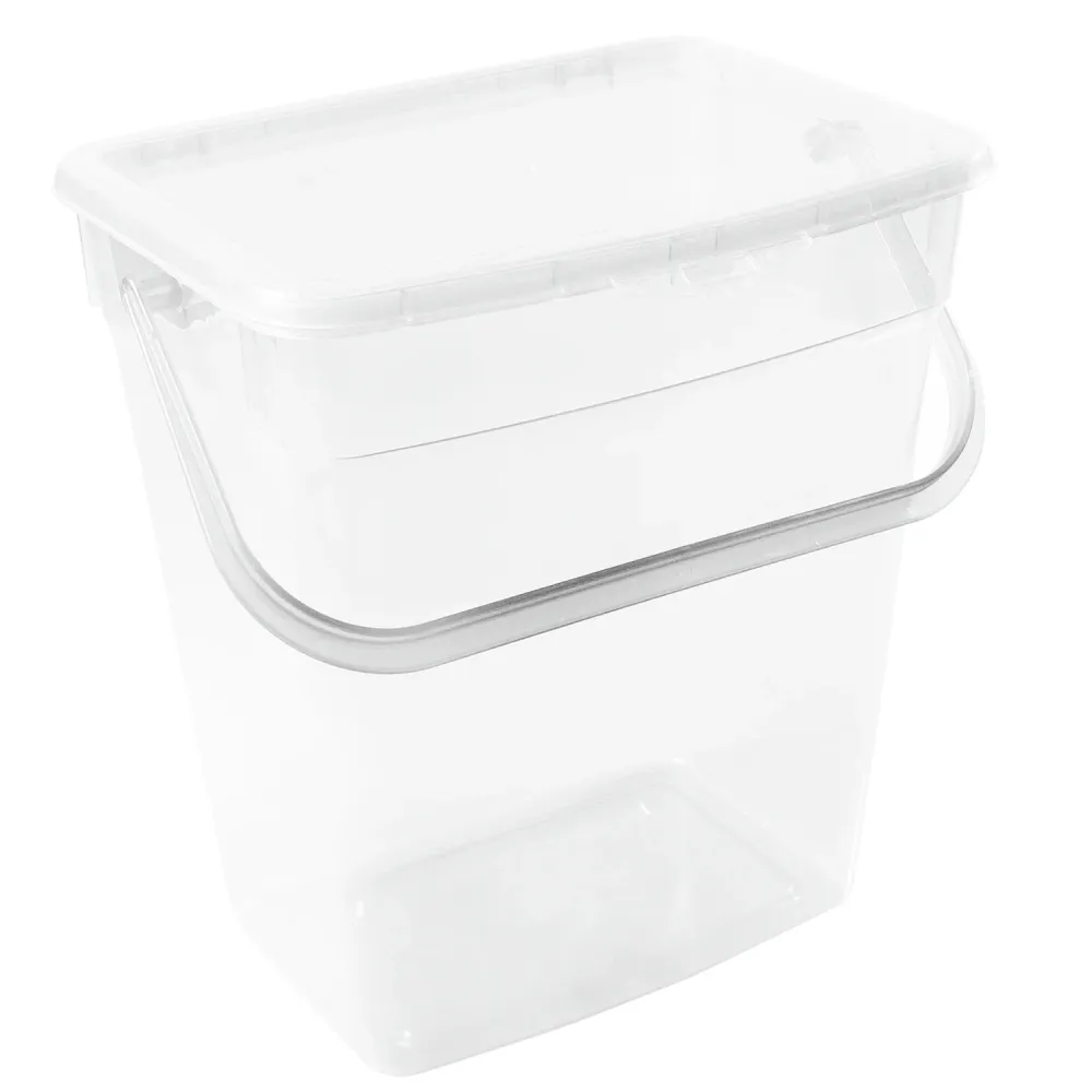 Plast Team 10L Contenedor para Detergente en Polvo Recipiente Transparente