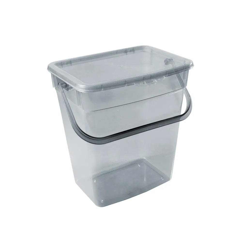Plast Team 10L contenedor de polvo transparente gris