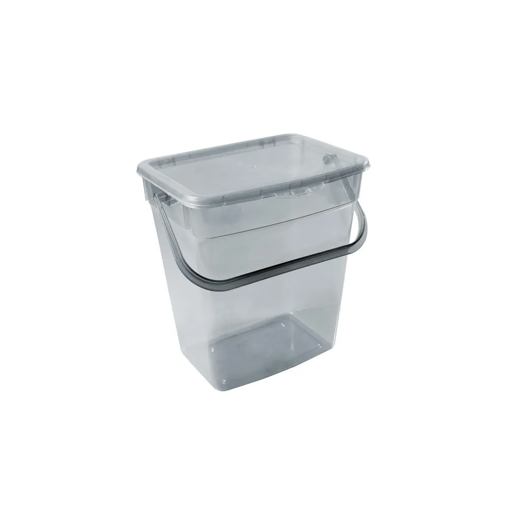Plast Team 6L contenedor de polvo gris transparente