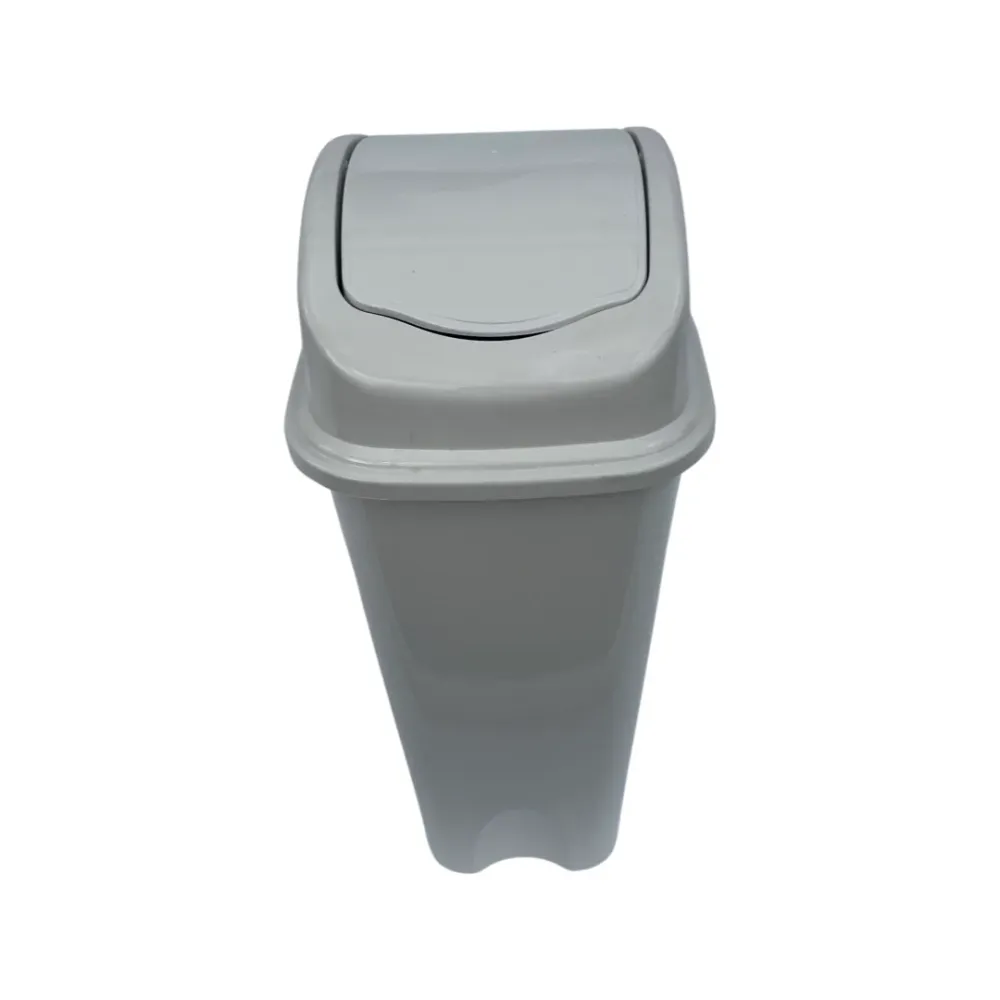 Caneca de basura / Papelera Vaivén Blanca de 53 Litros Plásticos Brysna