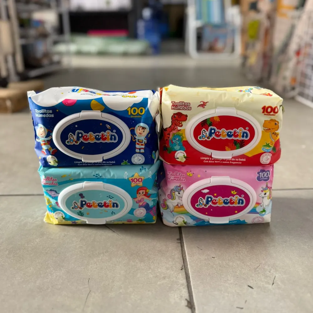 Pañitos toallitas húmedos estuche x100 Unidades Pepetin Plaza Dragon