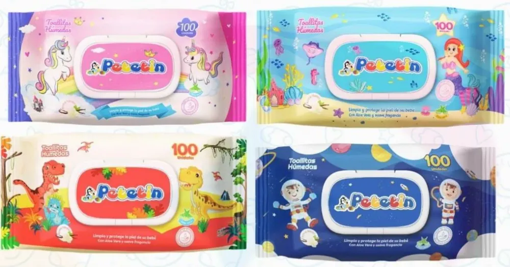 Pañitos toallitas húmedos estuche x100 Unidades Pepetin Plaza Dragon