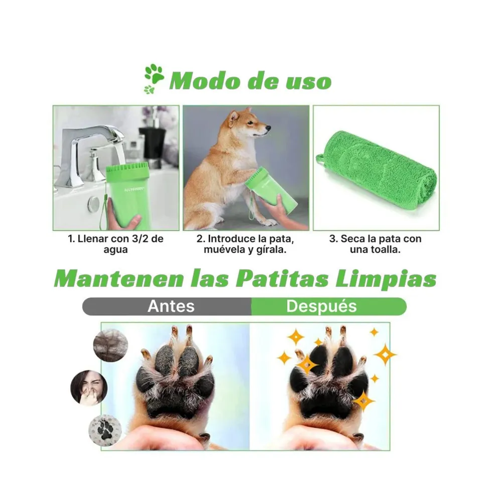 Limpiador De Patas Mascota Pro Outdoor 70 Unidades