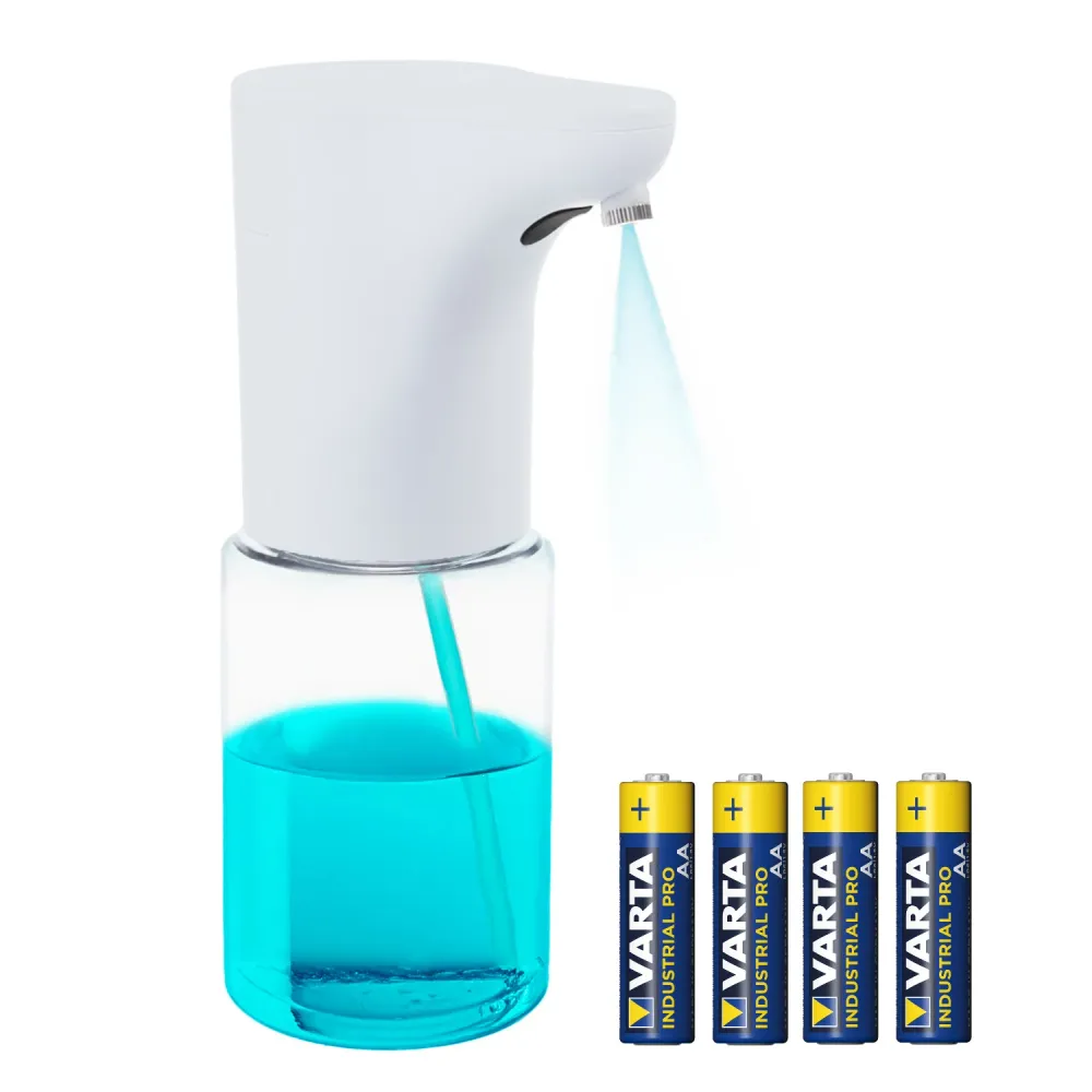 Dispensador automático Promedix, recipiente dispensador para jabones líquidos, líquidos desinfectantes, 300 ml, blanco, PR...