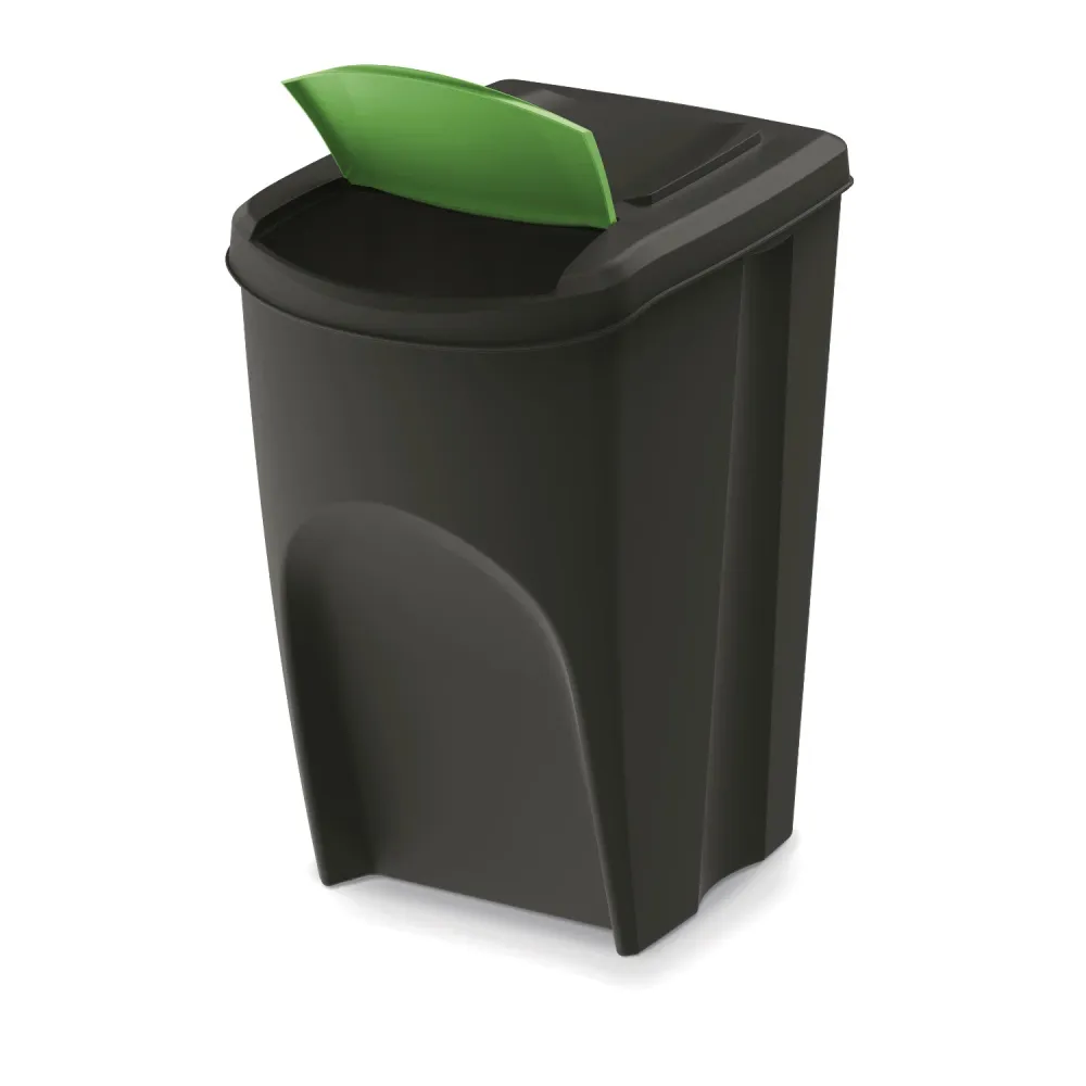 Contenedor de reciclaje Keden Sortibox 4x35L negro Prosperplast