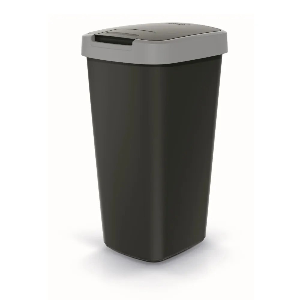 KEDEN COMPACTA Q Cubo de basura de 25 litros NSAB25-429U - negro con marco gris Prosperplast