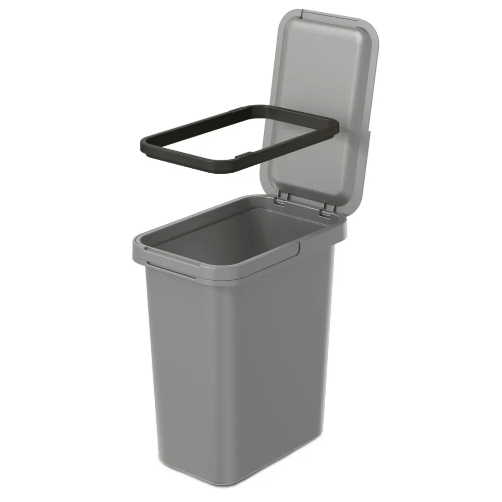 Keden SYSTEMA cubo de basura - gris liso 12 litros Prosperplast