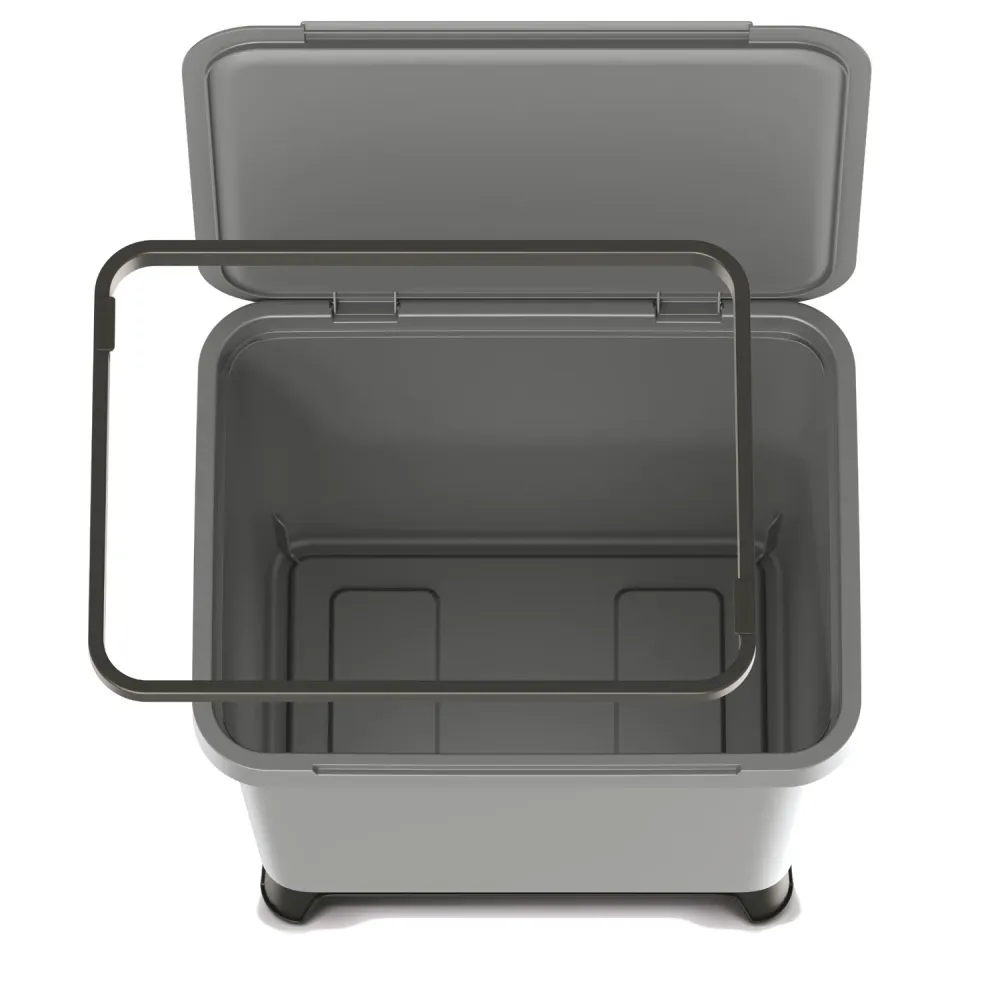 Keden SYSTEMA cubo de basura - gris liso 29 litros Prosperplast