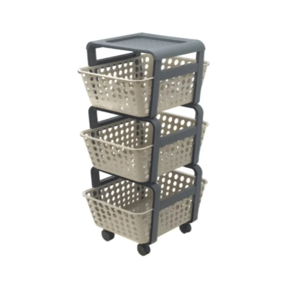 Carro de Organización CMOD – Taupe 75×41.5×29 cm – Plástico PTM