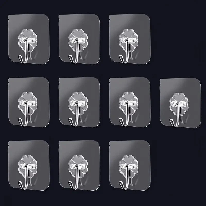 10 Ganchos de pared sin residuos - Juego de ganchos multiusos Quierox - Tienda Online