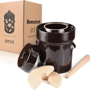 Seeutek Fermentation - Tarro de fermentación de 2 litros/0.5 galones, olla de cerámica Quierox - Tienda Online