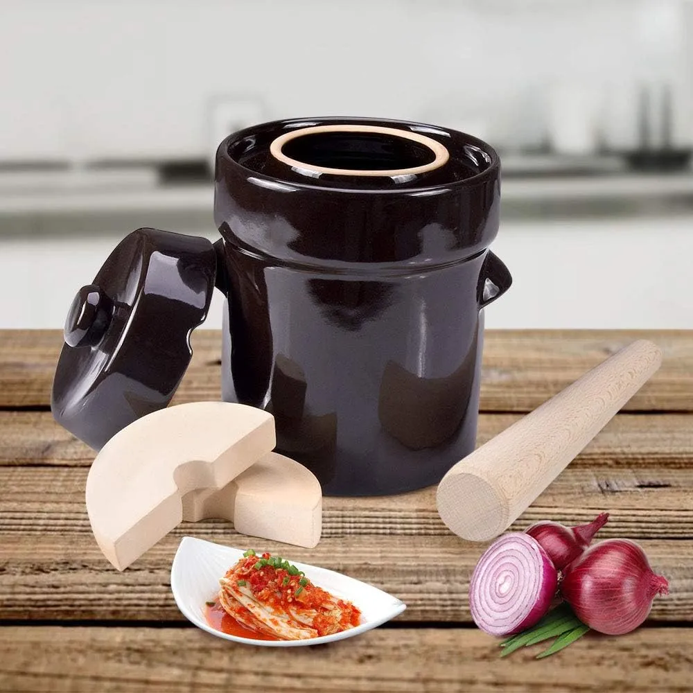 Seeutek Fermentation - Tarro de fermentación de 2 litros/0.5 galones, olla de cerámica Quierox - Tienda Online