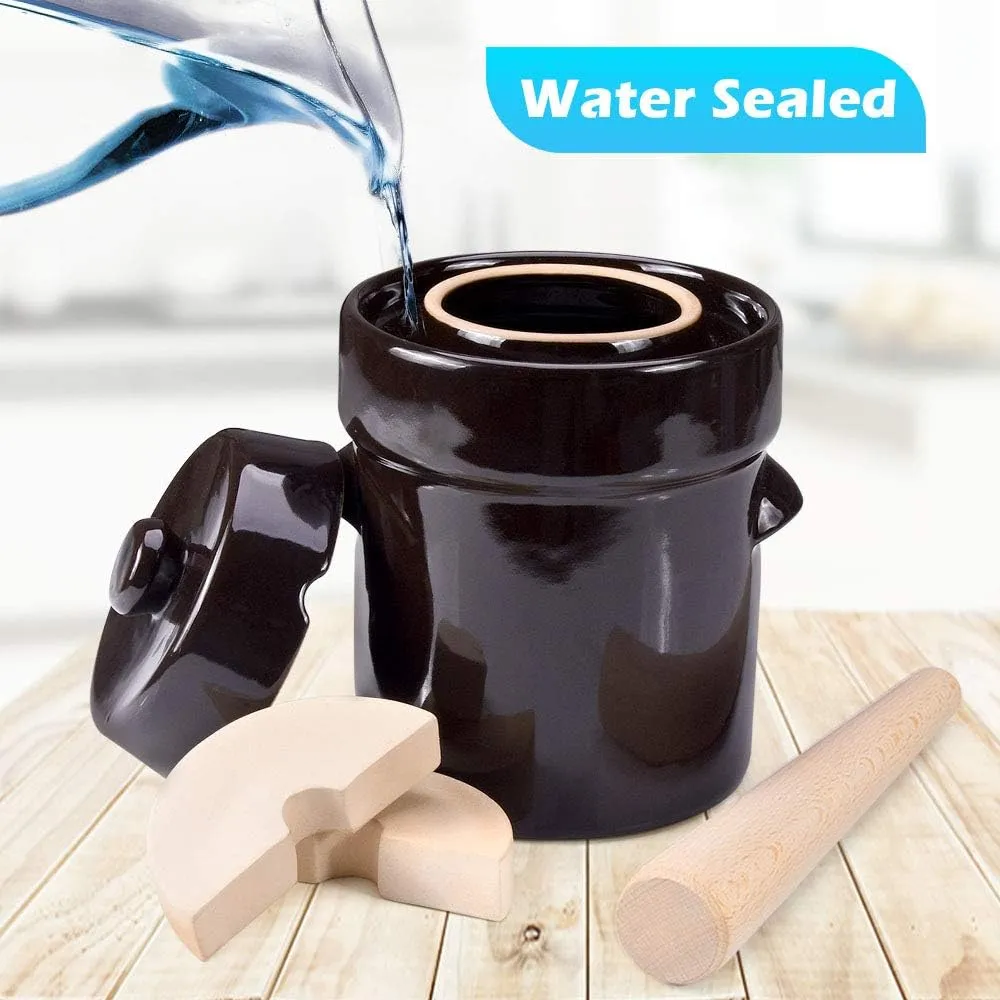 Seeutek Fermentation - Tarro de fermentación de 2 litros/0.5 galones, olla de cerámica Quierox - Tienda Online
