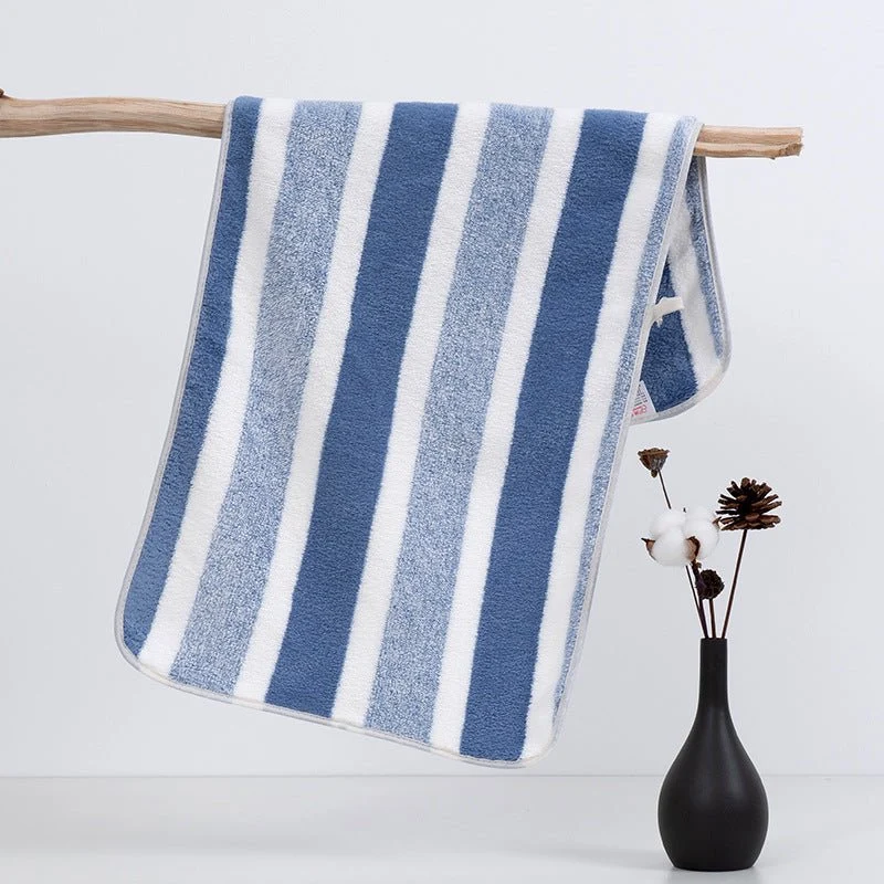 Toalla de mano rayas, toalla suave y cómoda, práctica toalla de puntas para viajes Azul Quierox - Tienda Online
