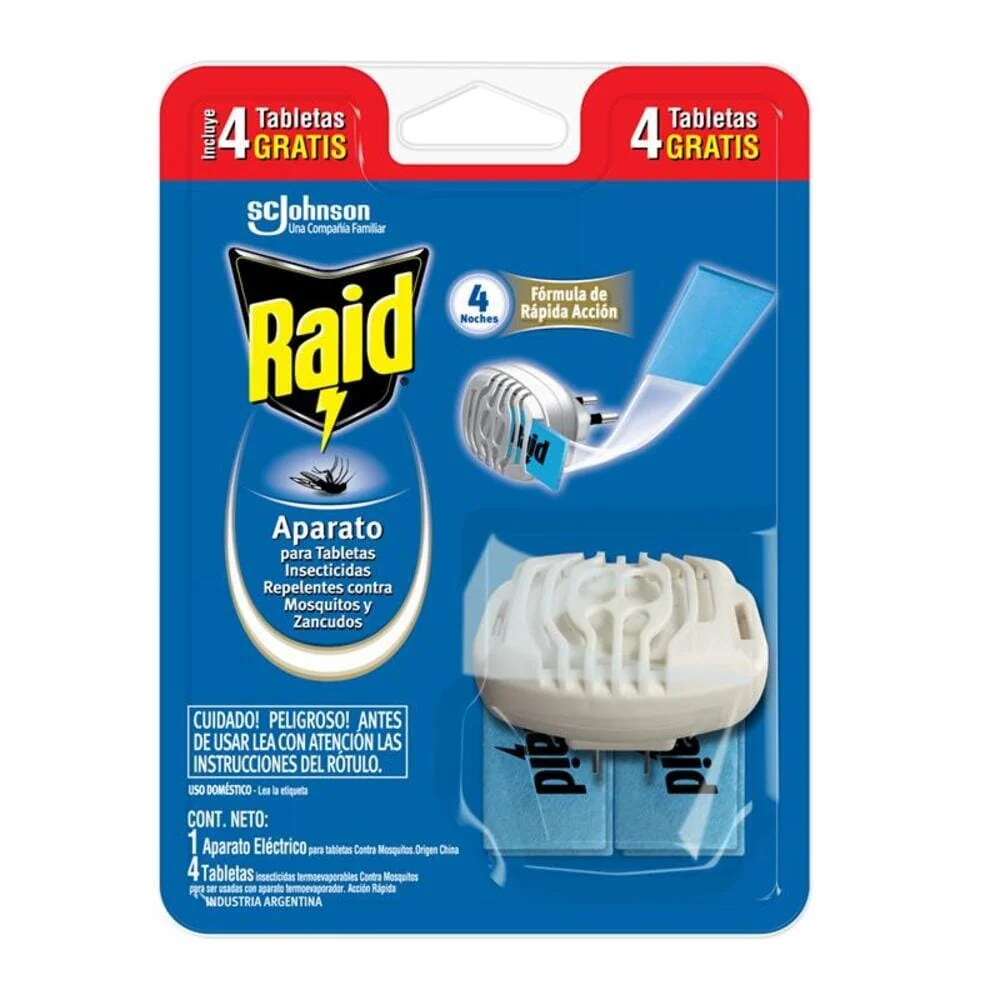Insecticida Eléctrico Zancudos Aparato + Repuestos RAID