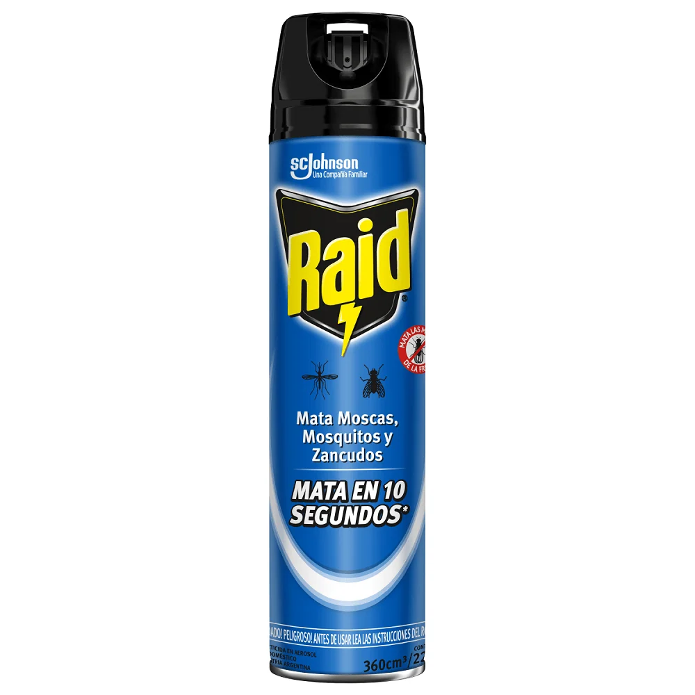 Insecticida Mata Mosquitos Moscas Y Zancudos 360 Cc RAID