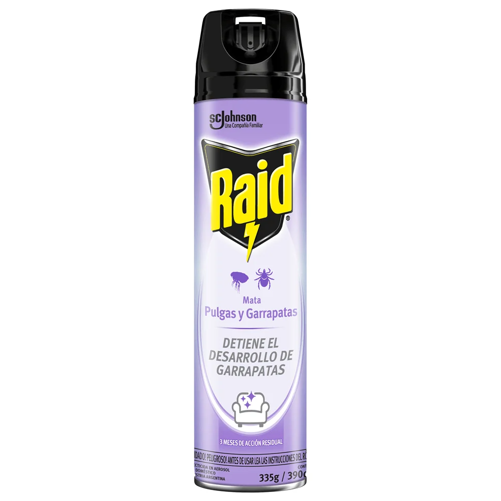 Insecticida Pulgas Y Garrapatas 390 Cc RAID