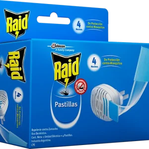 Insecticida Raid Pastillas 4 Unidades + Unidad Electrica
