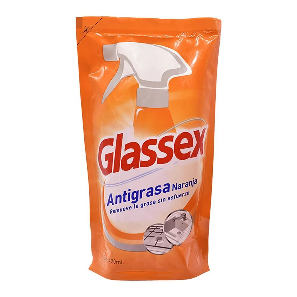 Antigrasa Naranja Recarga Glassex 420 ml RB