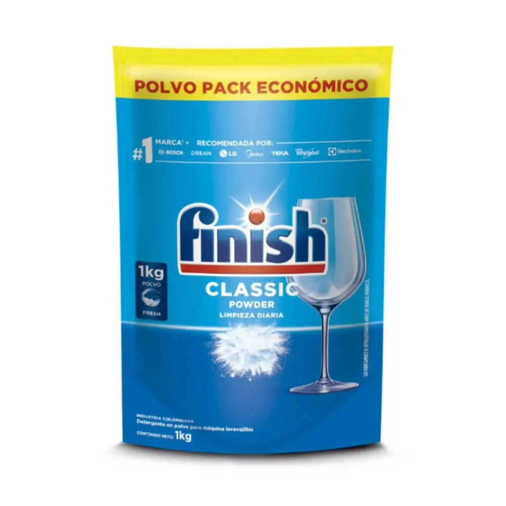 Detergente en Polvo Lavavajillas Doypack Finish 1 Kg RB