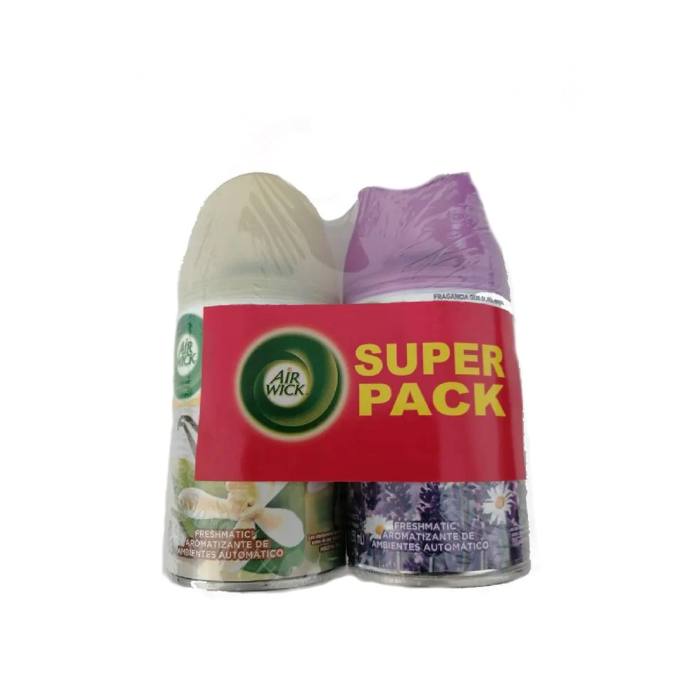 Pack Repuestos Aromatizantes de Ambientes Automaticos Lavanda Manzanilla y Vainilla 2x250 ml RB