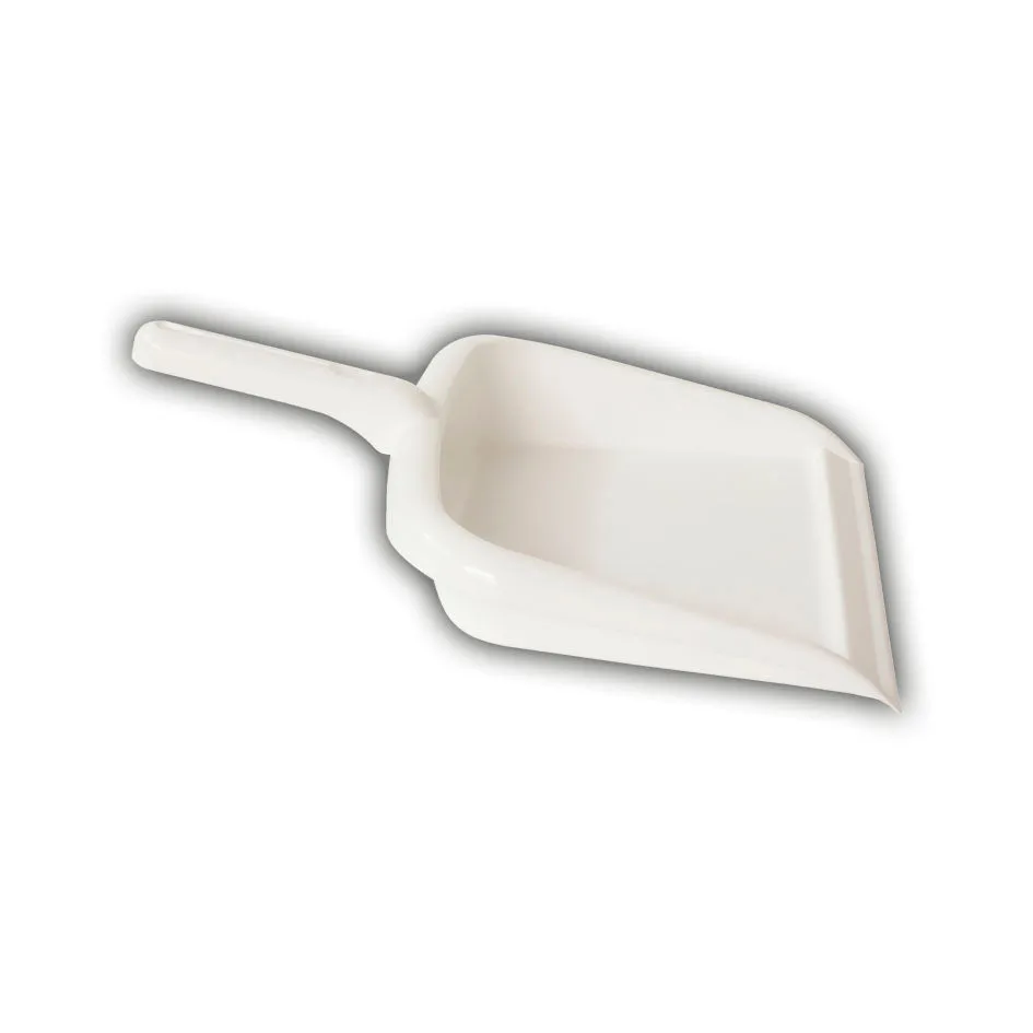 RECOGEDOR MANUAL DE PLÁSTICO BLANCO