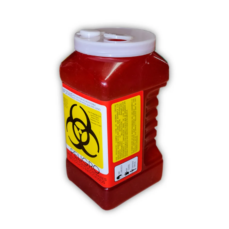 RECOLECTOR RPBI 3 LTS ROJO POLIPROPILENO PARA PUNZOCORTANTES