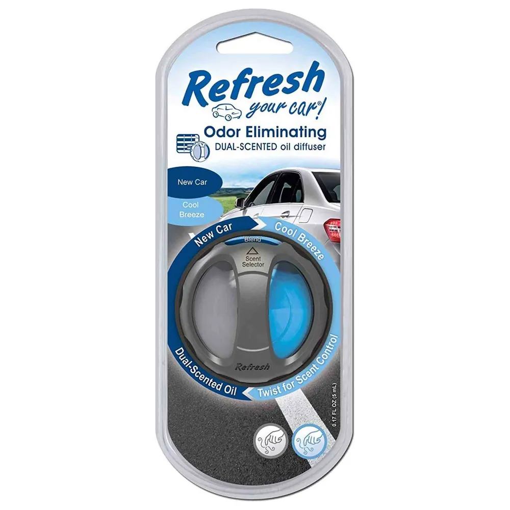 Aromatizante Auto Refresh Duo New Car/Cool Breeze REFRESH YOUR CAR