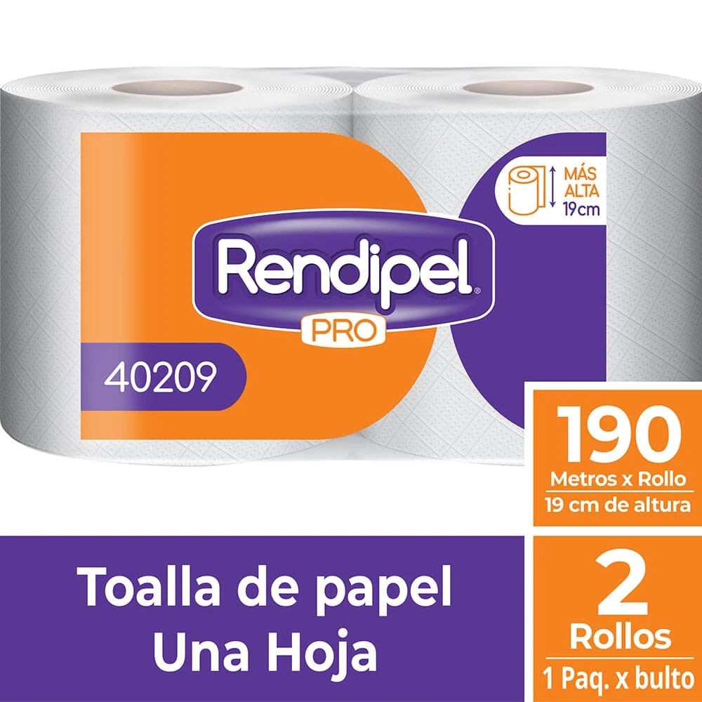 Toalla Una Hoja 190 Mts X 2 RENDIPEL PRO
