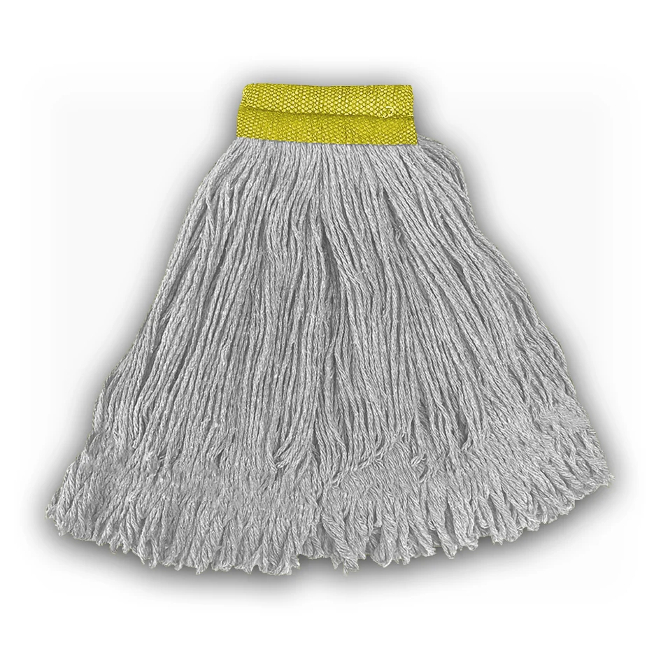 REPUESTO PABILO DE ALGODON CON COSTURA ANCHA CUT END MALLA AMARILLA MEDIANO VICTORIA PREMIUM