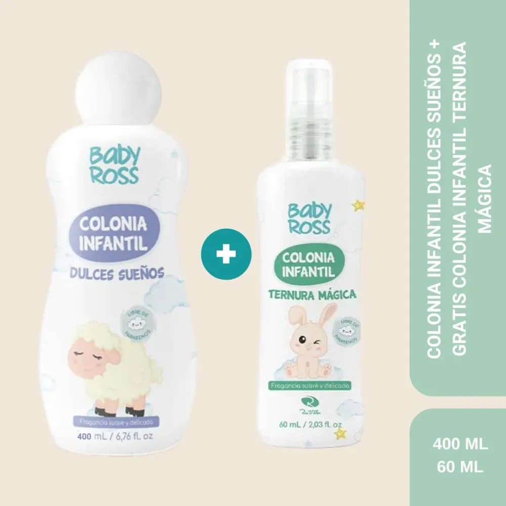 COLONIA DULCES SUEÑOS X400 ML + GRATIS COLONIA TERNURA MAGICA X60 ML ROSS D' ELEN ROSS DE ELEN
