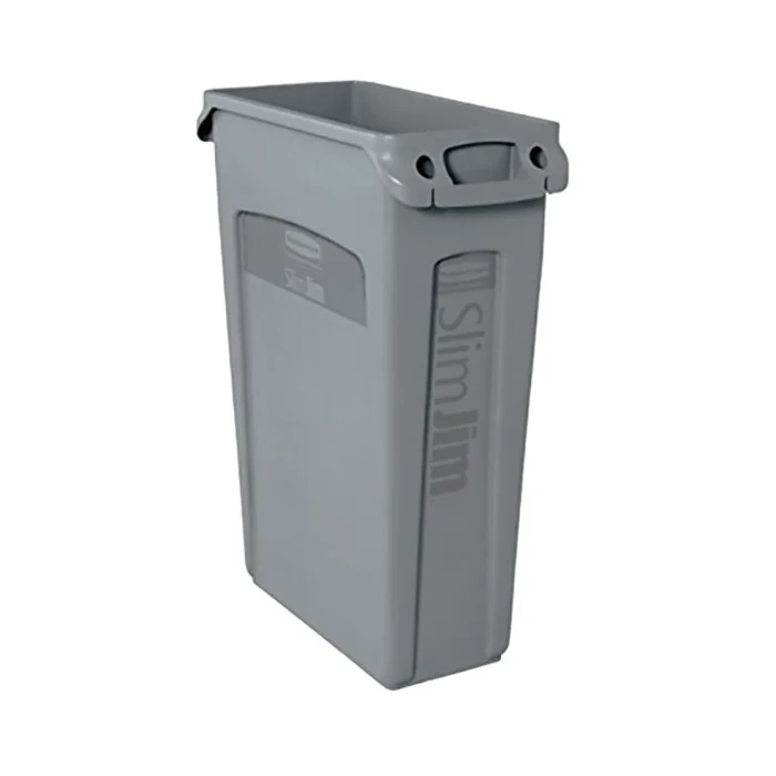 Bote Para Basura Con Canales De Ventilacion 55.9x27.9x76.2cm 87Lt Plastico Gris Rubbermaid