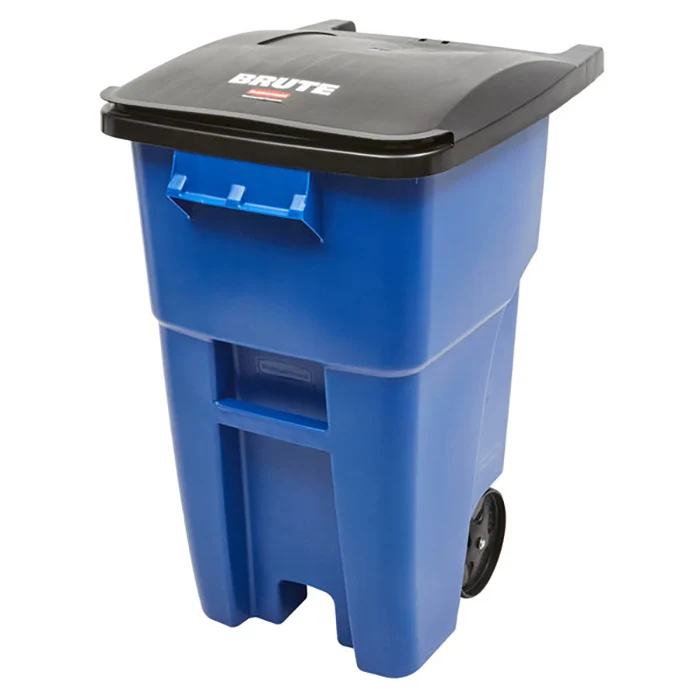 Bote Para Basura Con Ruedas Con Tapa 72.4x59.4x92.7cm 189Lt Plastico Azul Brute Rubbermaid