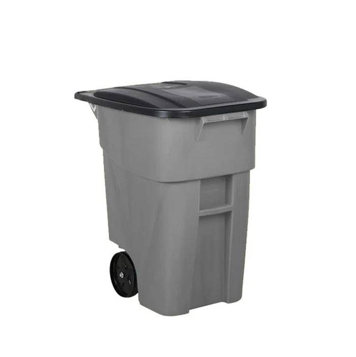 Bote Para Basura Con Ruedas Con Tapa 72.4x59.4x92.7cm 189Lt Plastico Gris Brute Rubbermaid