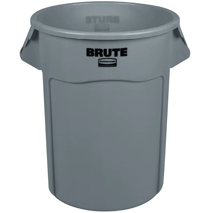 Bote Para Basura Sin Tapa 63.7x83.3cm 208Lt Plastico Gris Brute Rubbermaid