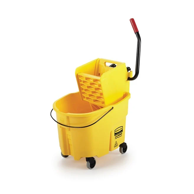 BALDE Y EXPRIMIDOR WAVEBRAKE CON PRENSA LATERAL, 35 QT COLORES Amarillo Rubbermaid Commercial Products