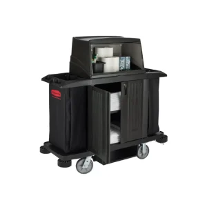CARRO PARA AMA DE LLAVES EXECUTIVE CON PUERTAS NEGRO descontinuado Rubbermaid Commercial Products