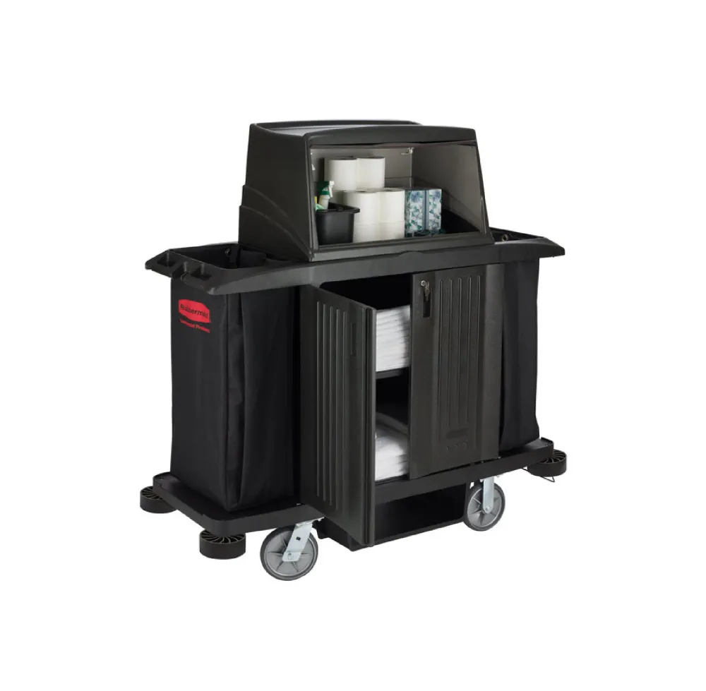 CARRO PARA AMA DE LLAVES EXECUTIVE CON PUERTAS NEGRO descontinuado Rubbermaid Commercial Products