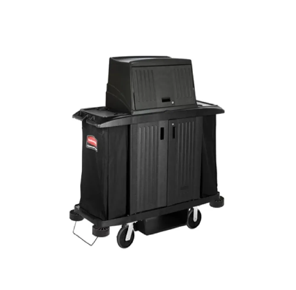 CARRO PARA AMA DE LLAVES EXECUTIVE CON PUERTAS NEGRO descontinuado Rubbermaid Commercial Products