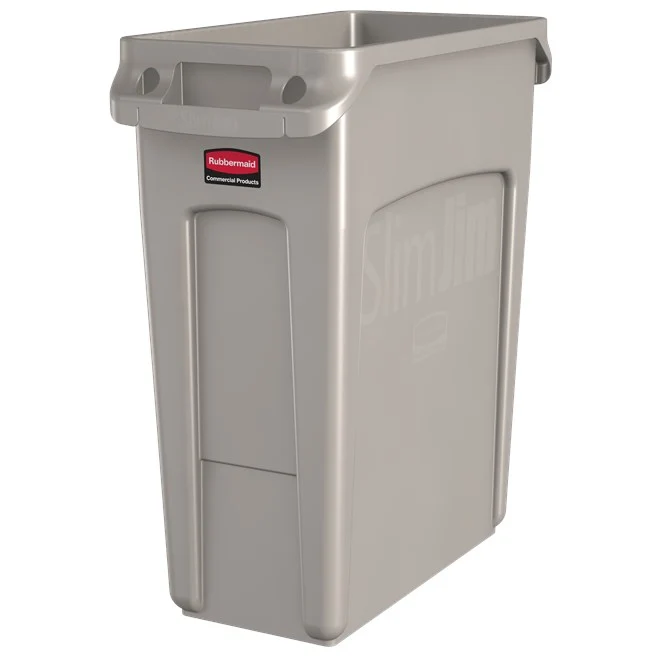 CONTENEDOR BOTE DE BASURA SLIM JIM 16 GAL Beige Rubbermaid Commercial Products