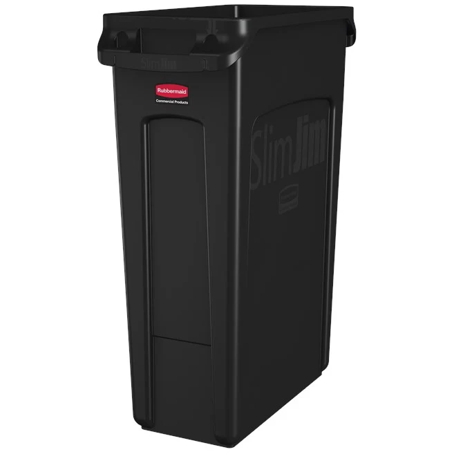 CONTENEDOR BOTE DE BASURA SLIM JIM 23 GAL Negro Rubbermaid Commercial Products