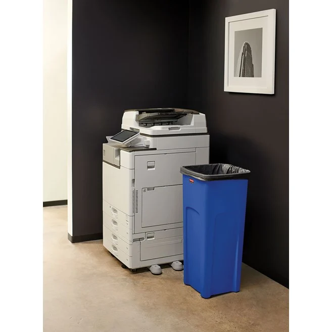 CONTENEDOR CUADRADO UNTOUCHABLE REVESTIMIENTO, AZUL, 23 GAL Rubbermaid Commercial Products