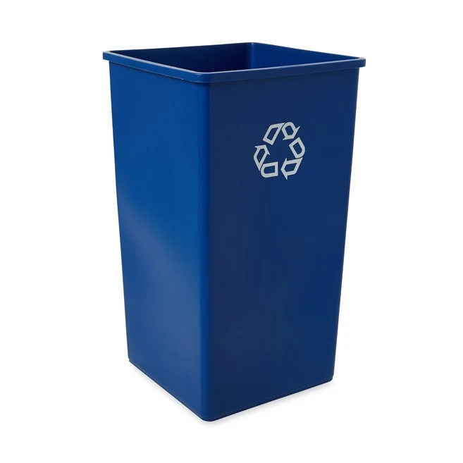 CONTENEDOR CUADRADO UNTOUCHABLE REVESTIMIENTO, AZUL, 50 GAL Rubbermaid Commercial Products