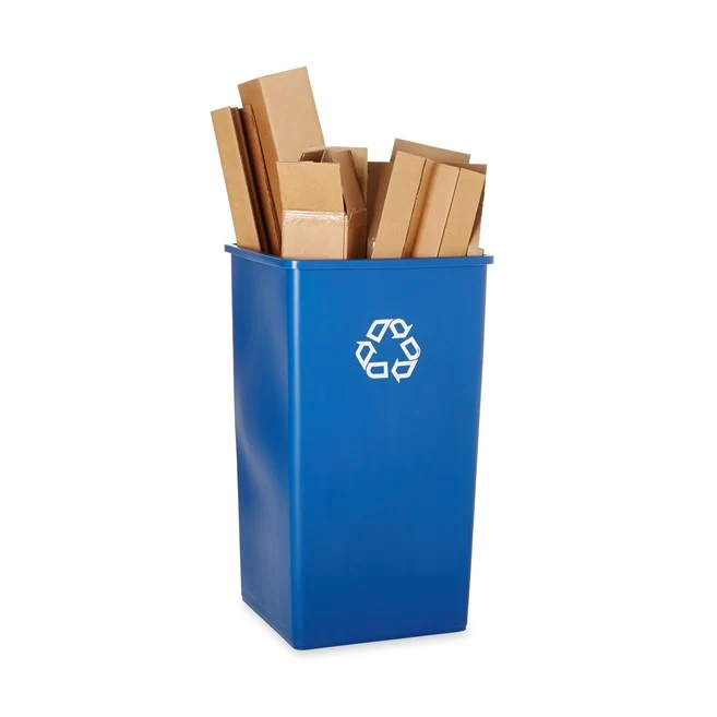 CONTENEDOR CUADRADO UNTOUCHABLE REVESTIMIENTO, AZUL, 50 GAL Rubbermaid Commercial Products