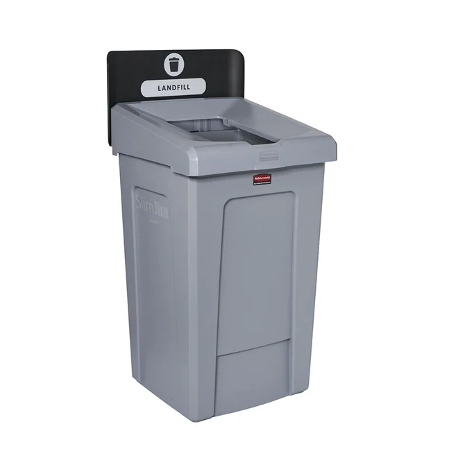 1 CONTENEDOR DE 33 GAL PARA ESTACIÓN DE RECICLAJE SLIM JIM Composta Rubbermaid Commercial Products